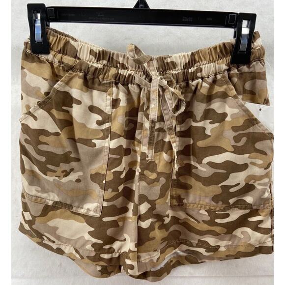 Love Tree Shorts Womens Sz S Small Beige Camouflage Printed Drawstring NWT‎ $30 - Picture 1 of 11